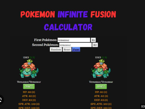 Pokemon Infinite Fusion Calculator - Calculate Buddy